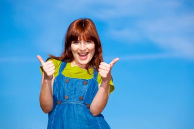 Happy woman on outdoor