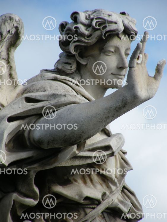 Statue on Bridge to Castel Satnt'Angelo, Rome