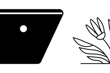 Laptop, Blooming Flowers, Digital Profile Interface in...