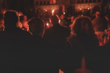Greek Orthodox Christian Easter ceremony procession,...