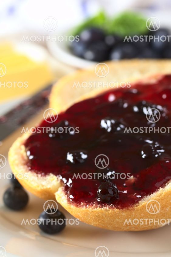 Bun with Blueberry Jam