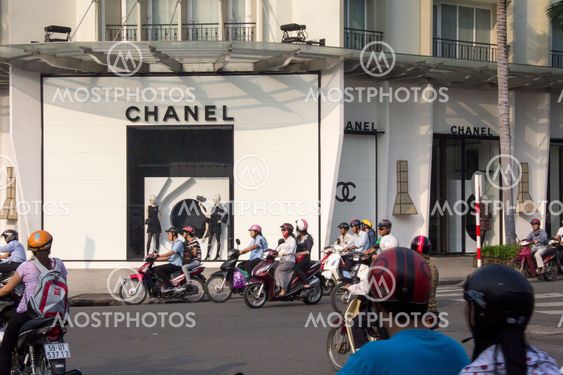 HO CHI MINH CITY, VIETNAM-OCT 29TH: The Chanel store on October 29th 2013. The store located in the Rex hotel arcade is the first Chanel store in Vietnam.