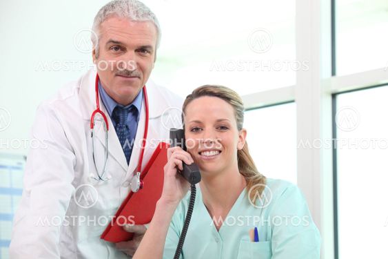 doctor and nurse working