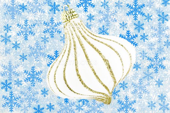 christmas card with various balls