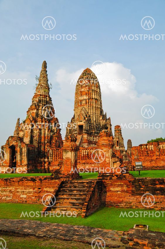 Wat Chaiwattanaram, the historical temple in Ayutthaya, Thailand