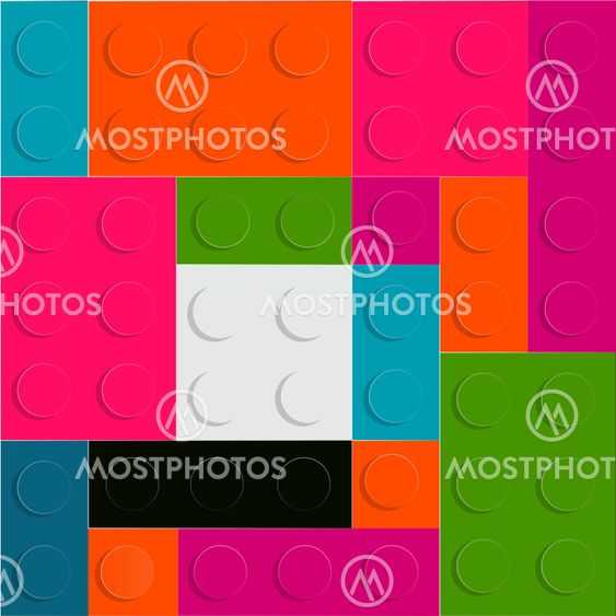 Lego block seamless pattern vector illustration