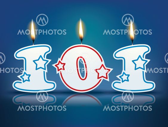Birthday candle number 101