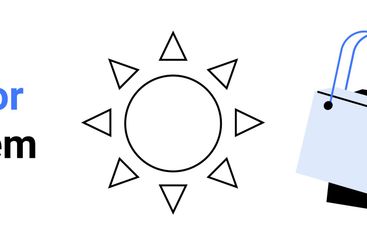 Sun, Shopping Bag, and Maple Leaf Elements for Seasonal,...