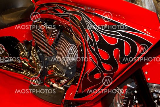 red chopper engine
