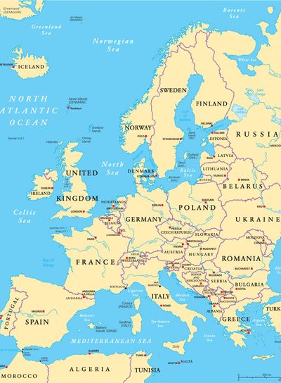 Europe Political Map