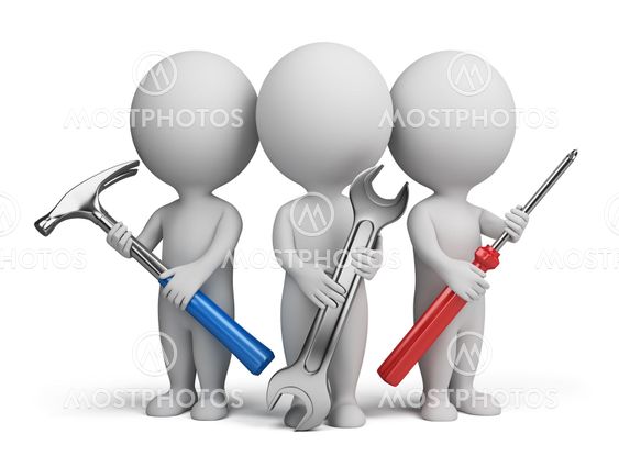 3d small people - repairers