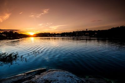 Solnedgång över Stocksund