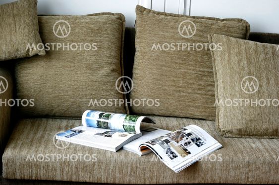 Magazine on Sofa