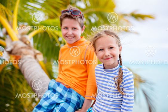 Two kids at beach