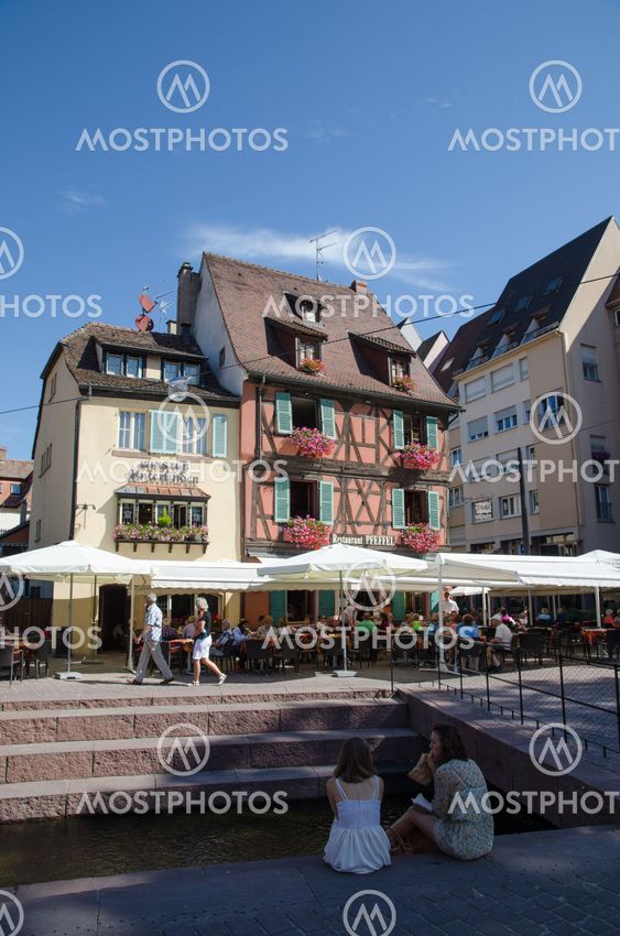 The central square Unterlinden in Colmar, France