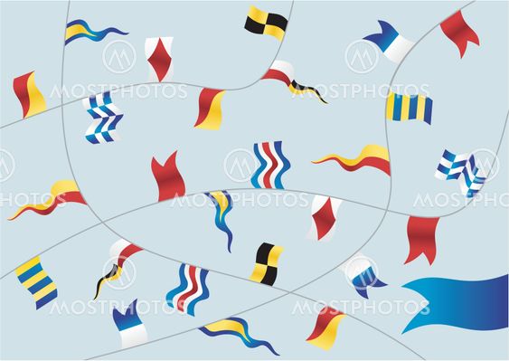 Set of nautical flags.