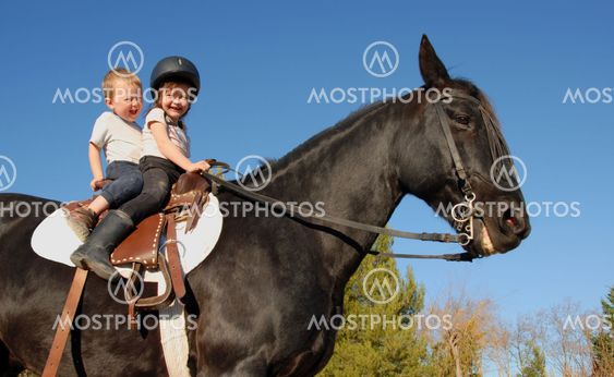 children on stallion