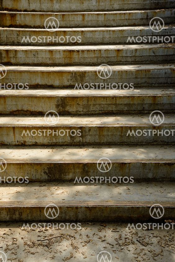 pattern of old concrete stairs