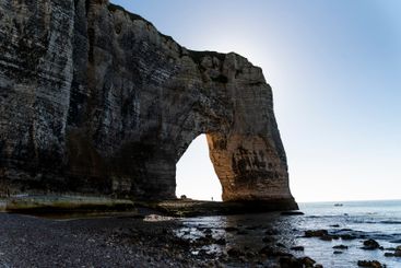 Beautiful seaside landscape of cliffs on the Normandy...