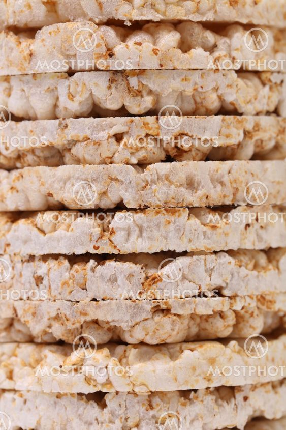 Stake of corn crackers.