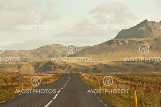 Endless road in Iceland