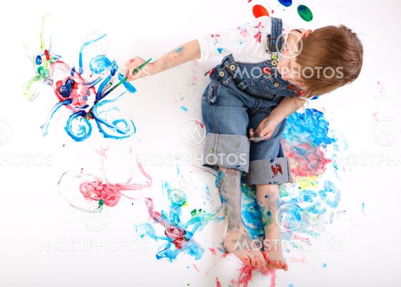 Boy painting