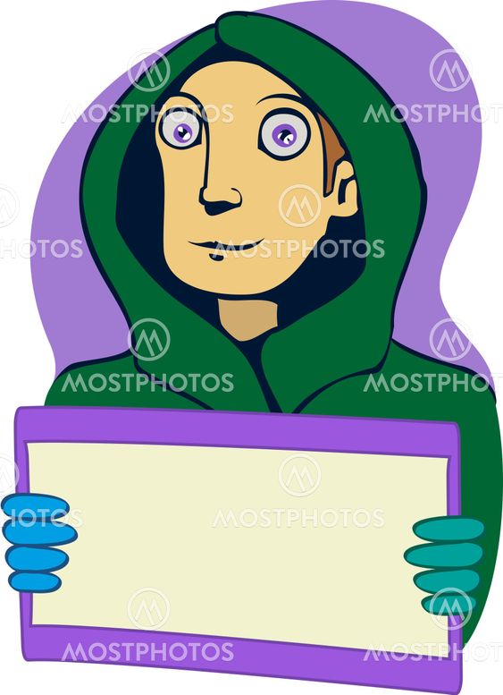 Guy with a post