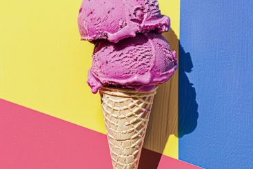 Ice cream colourful summer treat, sweet dessert in...