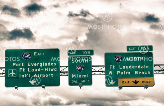 Road Sign i Miami-Dade County