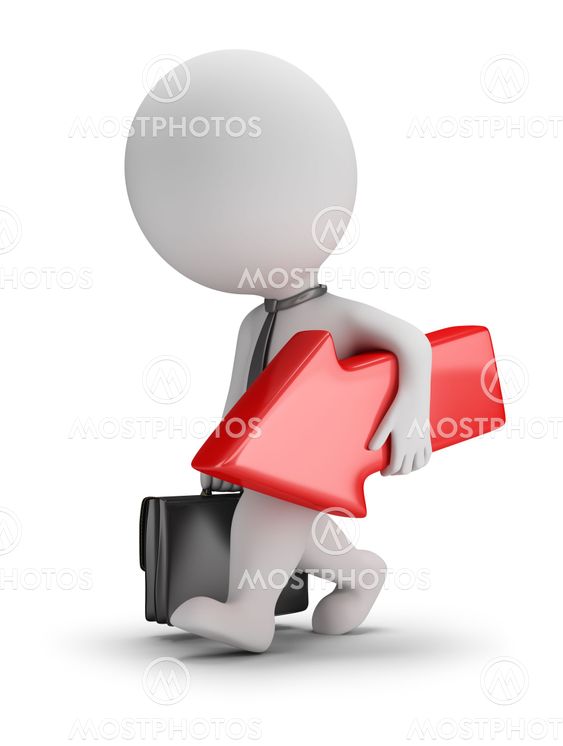 3d small people - unsuccessful businessman
