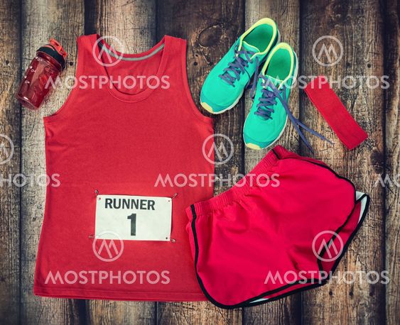 Running gear laid out ready for race day
