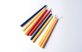 Festive composition with traditional Jewish candles for...