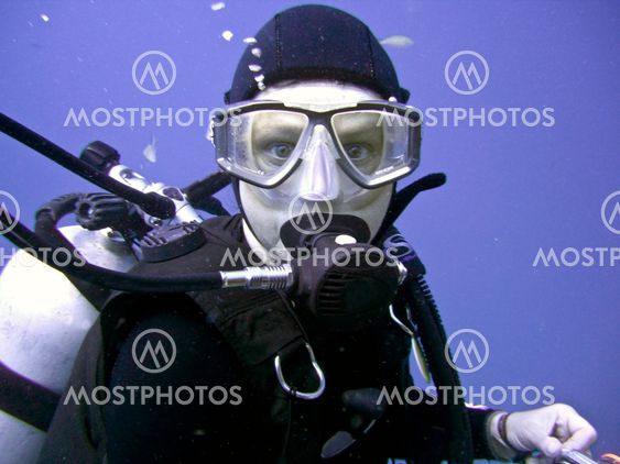 woman scuba diver