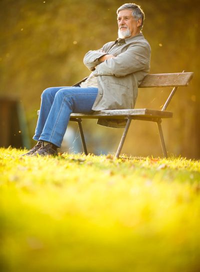 Portrait of a senior man outdoors