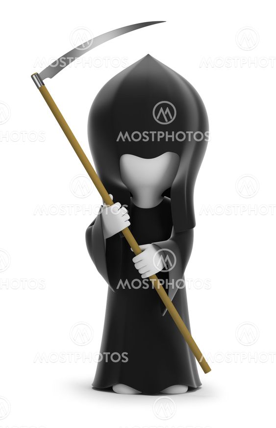 3d small people - scytheman