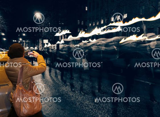 Finnish independence day torchlight procession