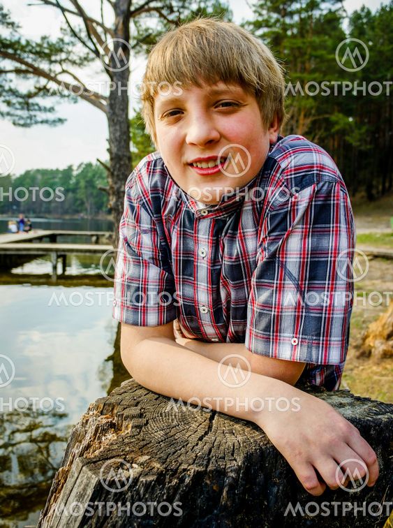 Portrait of a young man in the park