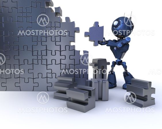 Android with Jigsaw puzzle