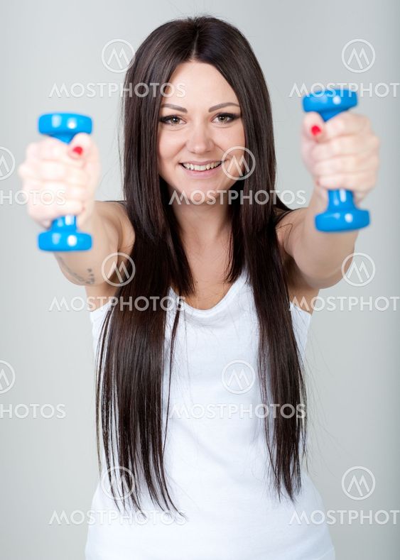 The young girl goes in for sports