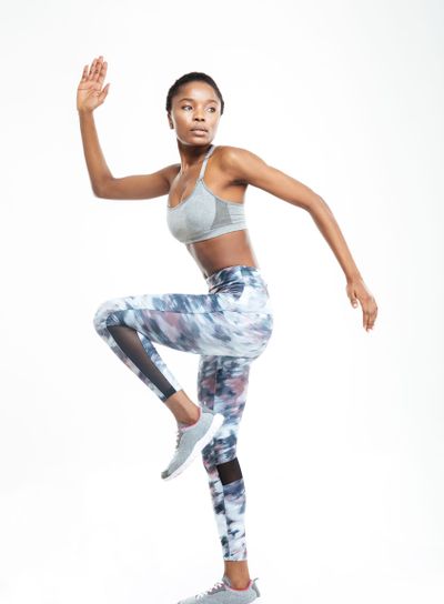 Full length portrait of afro american woman