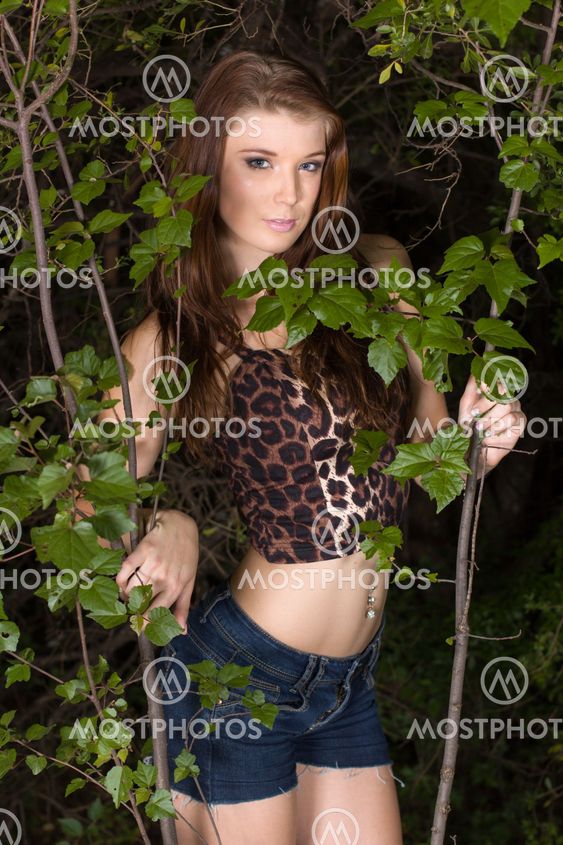 Casually dressed young girl with long hair