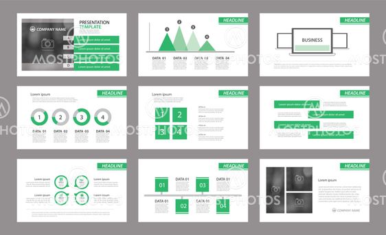 Set of presentation template.Use in annual report, corporate, fl