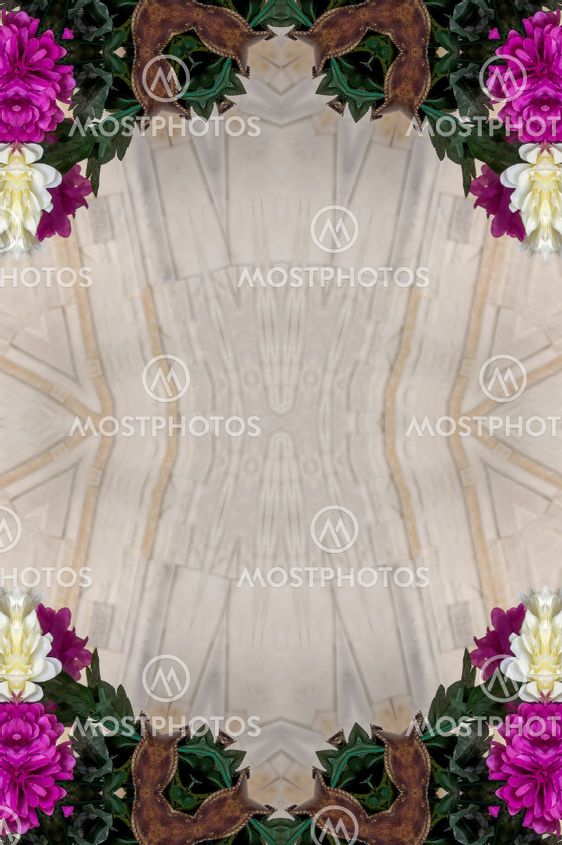 flowers , visual effect of a mirror,abstract color...