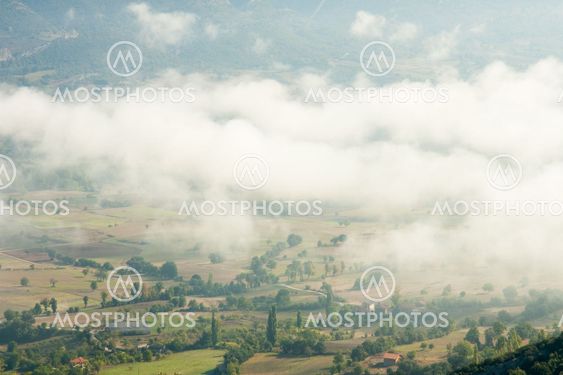 Smog in the city of Valdenoceda