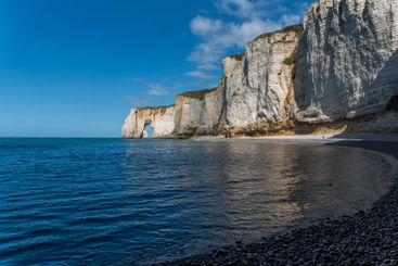 Beautiful seaside landscape of cliffs on the Normandy...