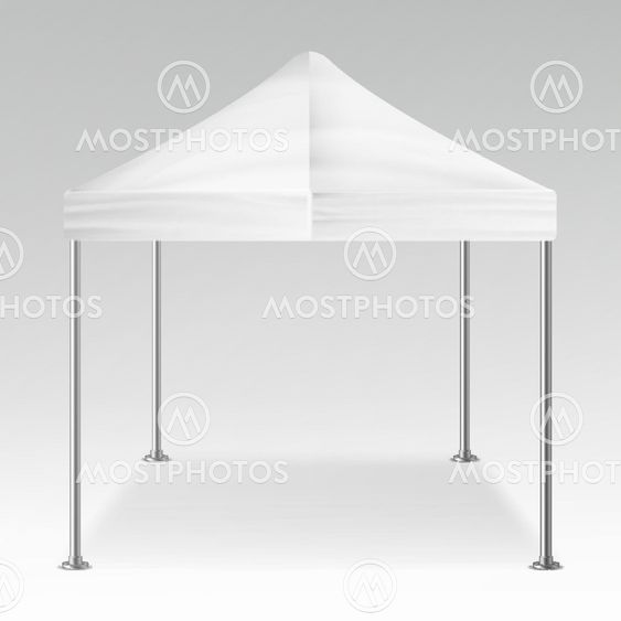 White Folding Tent Outdoor Pavilion Vector