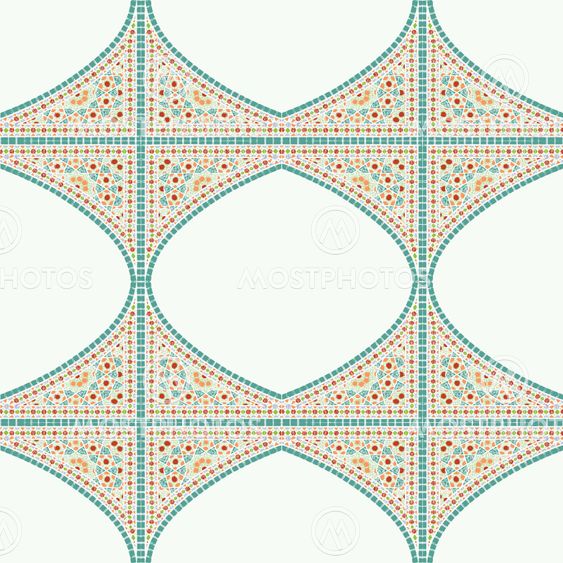 Geometric corner frame pattern ethnic tile colorful abstract background vector