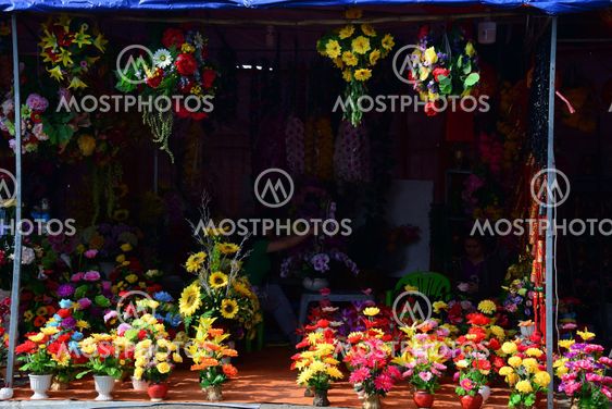a flower shop in Vietnam