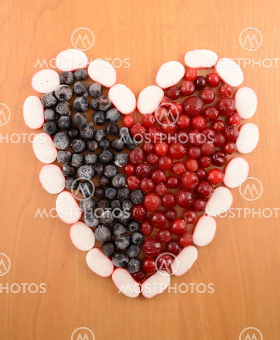 Cranberries and blackberry