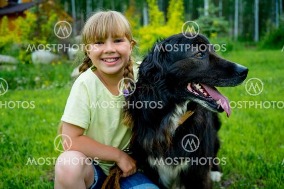 Girl with a dog